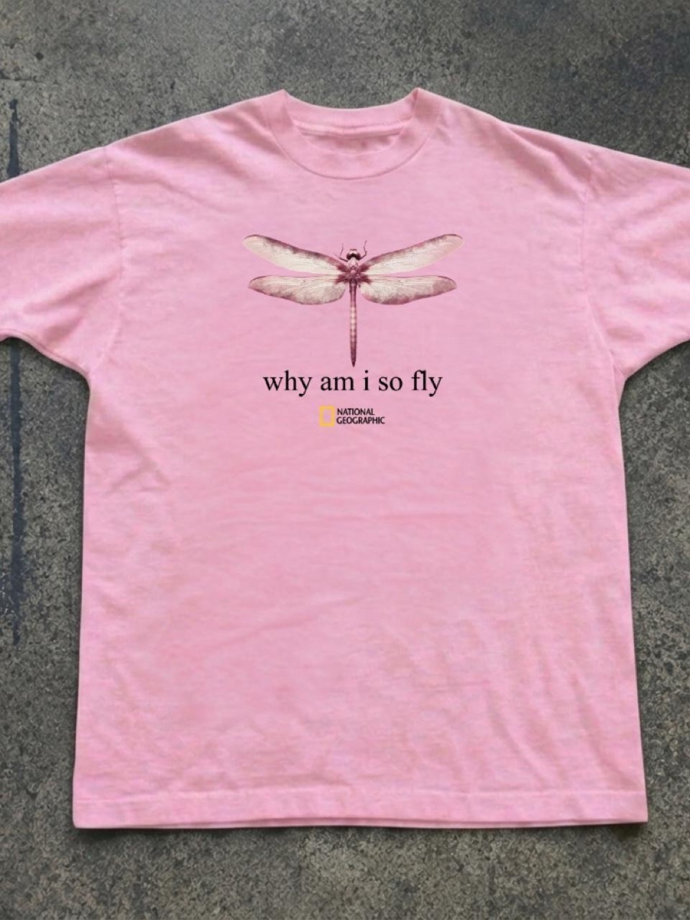 Light pink National Geographic dragonfly T shirt